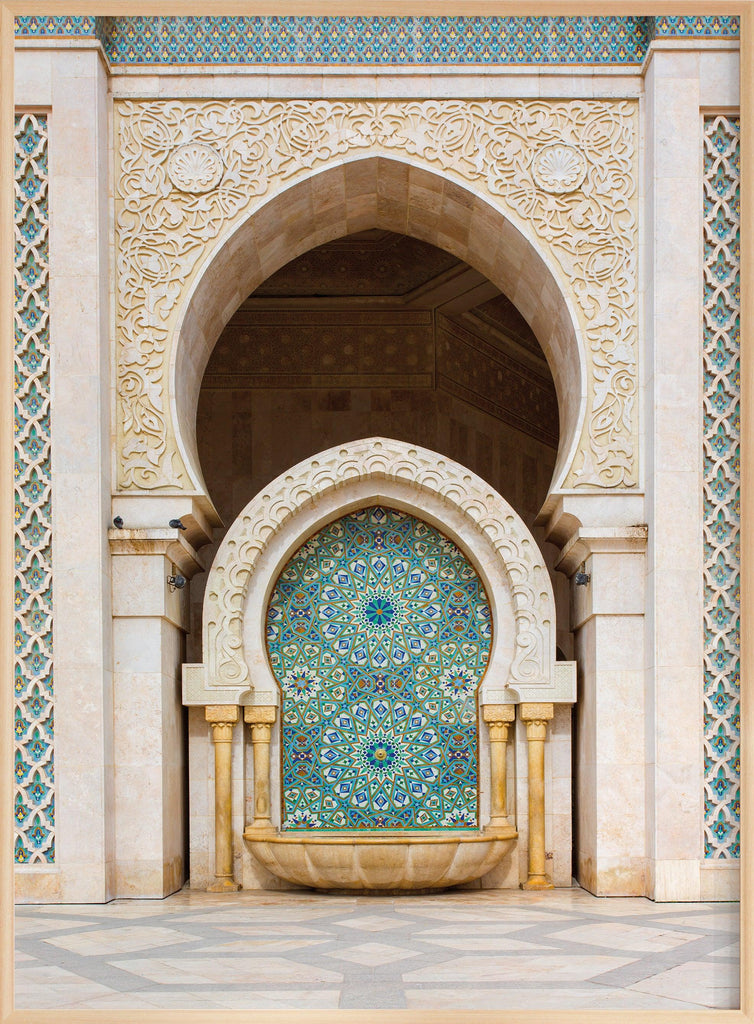 Hassan II Moschee Casablanca Brunnen Poster - Islamic Art
