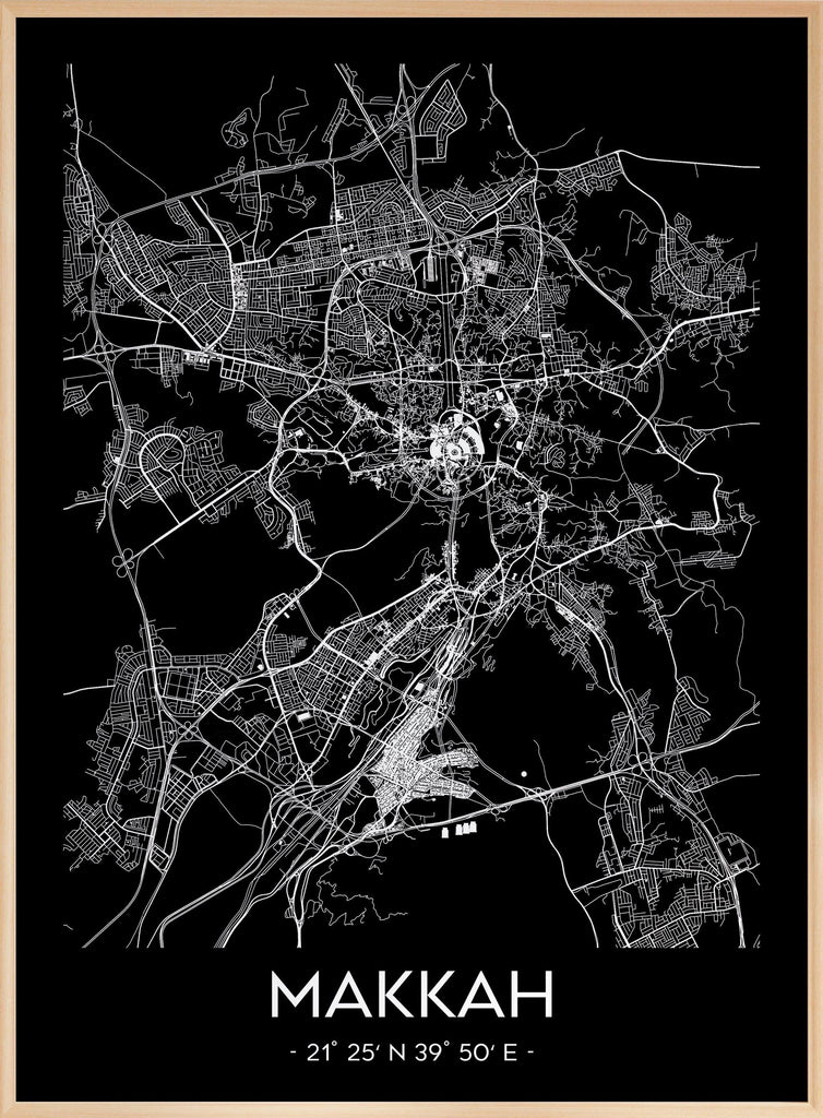 Makkah Landkarte Poster