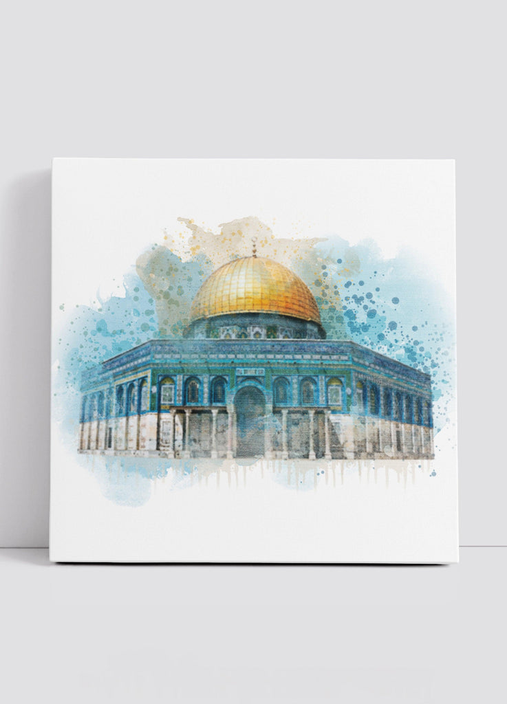 Der Felsendom in Quds (Jerusalem) Leinwand - 20cm x 20cm - Islamic Art
