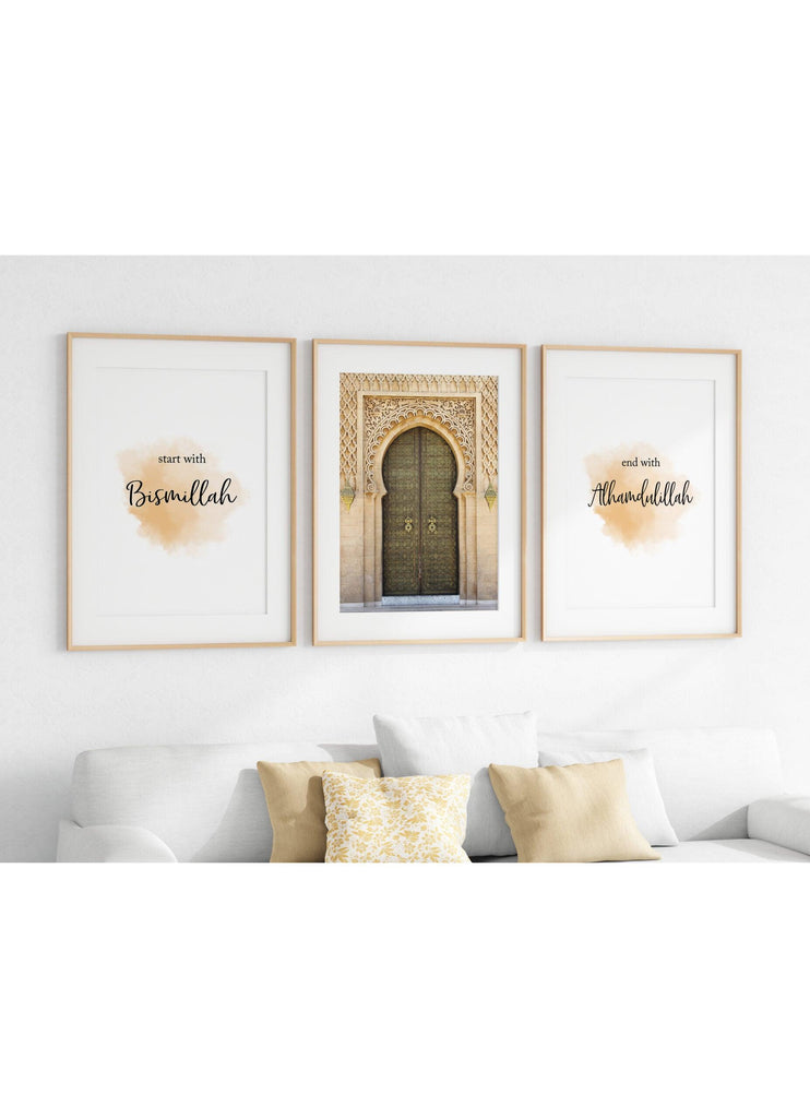 Start With Bismillah Marrakesch Posterset - Islamic Art