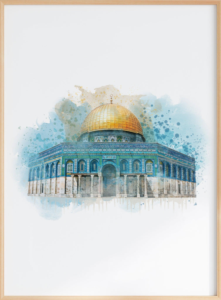Quds Jerusalem - Felsendom Poster - Islamic Art